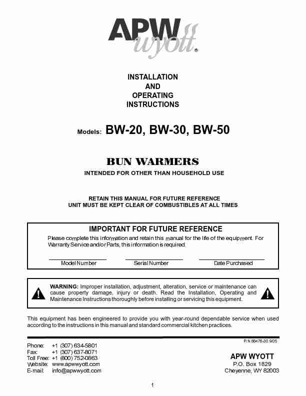 APW Wyott Food Warmer BW-30-page_pdf